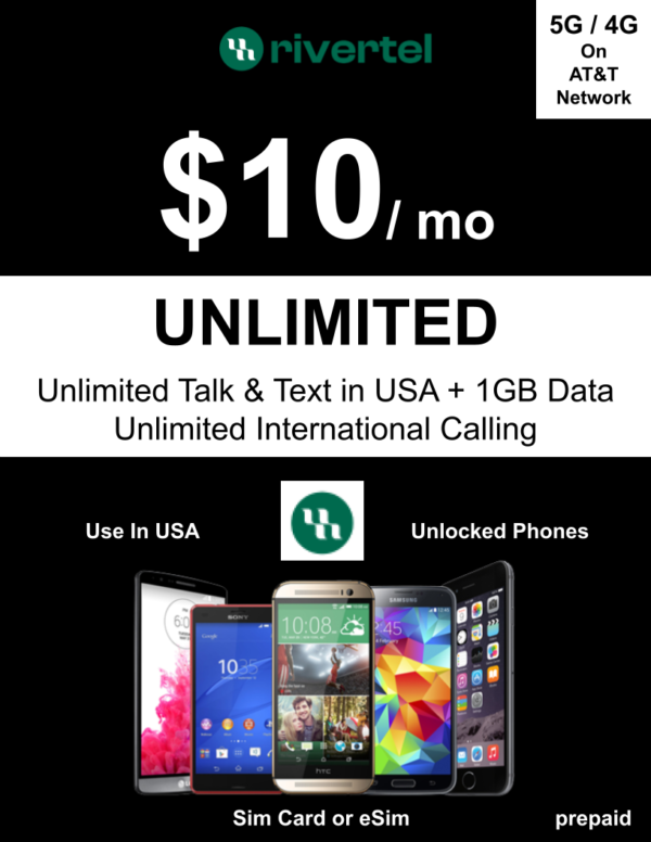 RIVERTEL BASIC 1GB PREPAID PLAN on AT&T