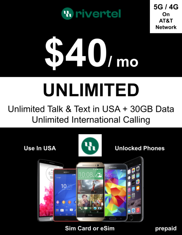 RIVERTEL ELITE 30GB PREPAID PLAN on AT&T