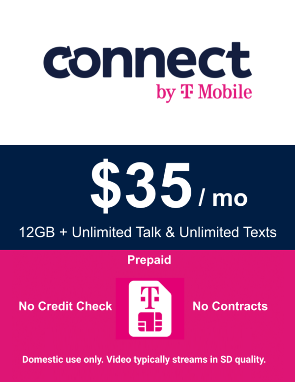 CONNECT by T-MOBILE 12GB PREPAID PLAN