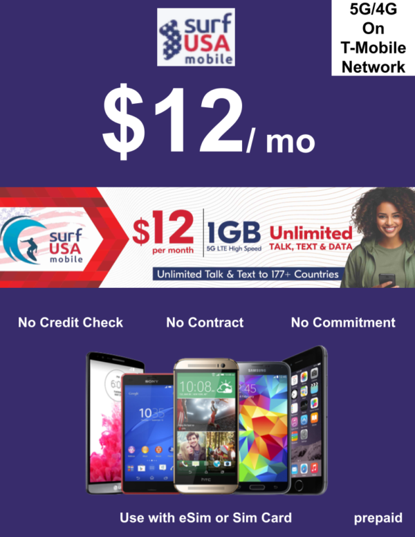 SURF USA MOBILE 1GB PREPAID PLAN